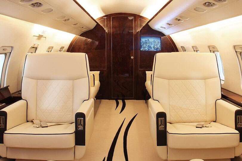 USE THIS ONE interior of a private jet