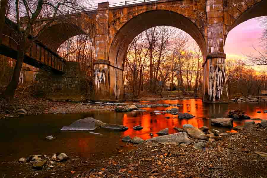 bridge at sunset conowingo