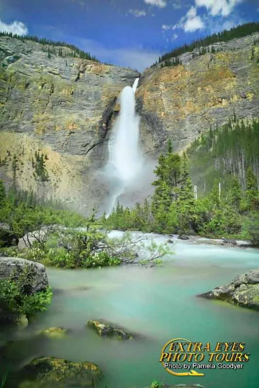 Waterfall in Canadian Rockies - Pamela Goodyer Waterfall in the Canadian Rockies long exposure learning milky waters photography here.