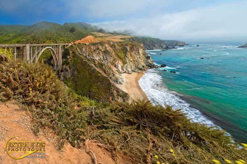 Big Sir overlooking the waters and the bridge.